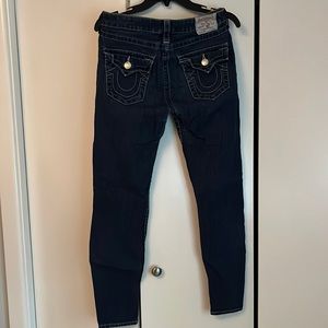 True religion dark wash skinny jeans 29